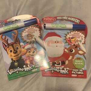 BENDON IMAGINE INK magic reveal activity Rudolph red nosed reindeer paw patrol